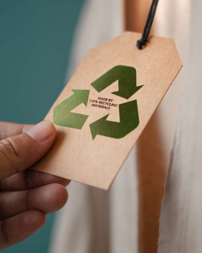 étiquettes fibres recyclées