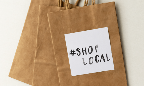 sac en papier shop local - consommer belge